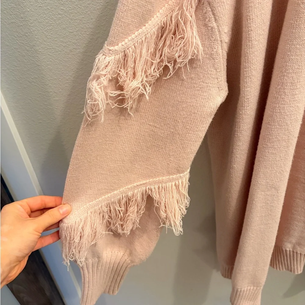 Lush Blush Fringed Cardigan - Picture 3 of 4